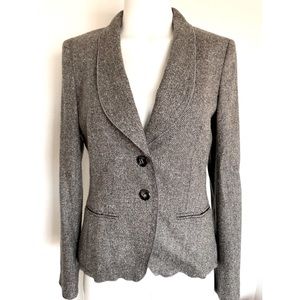 Escada Soft Wool/Silk/Angora Tweed Blazer Sz 36